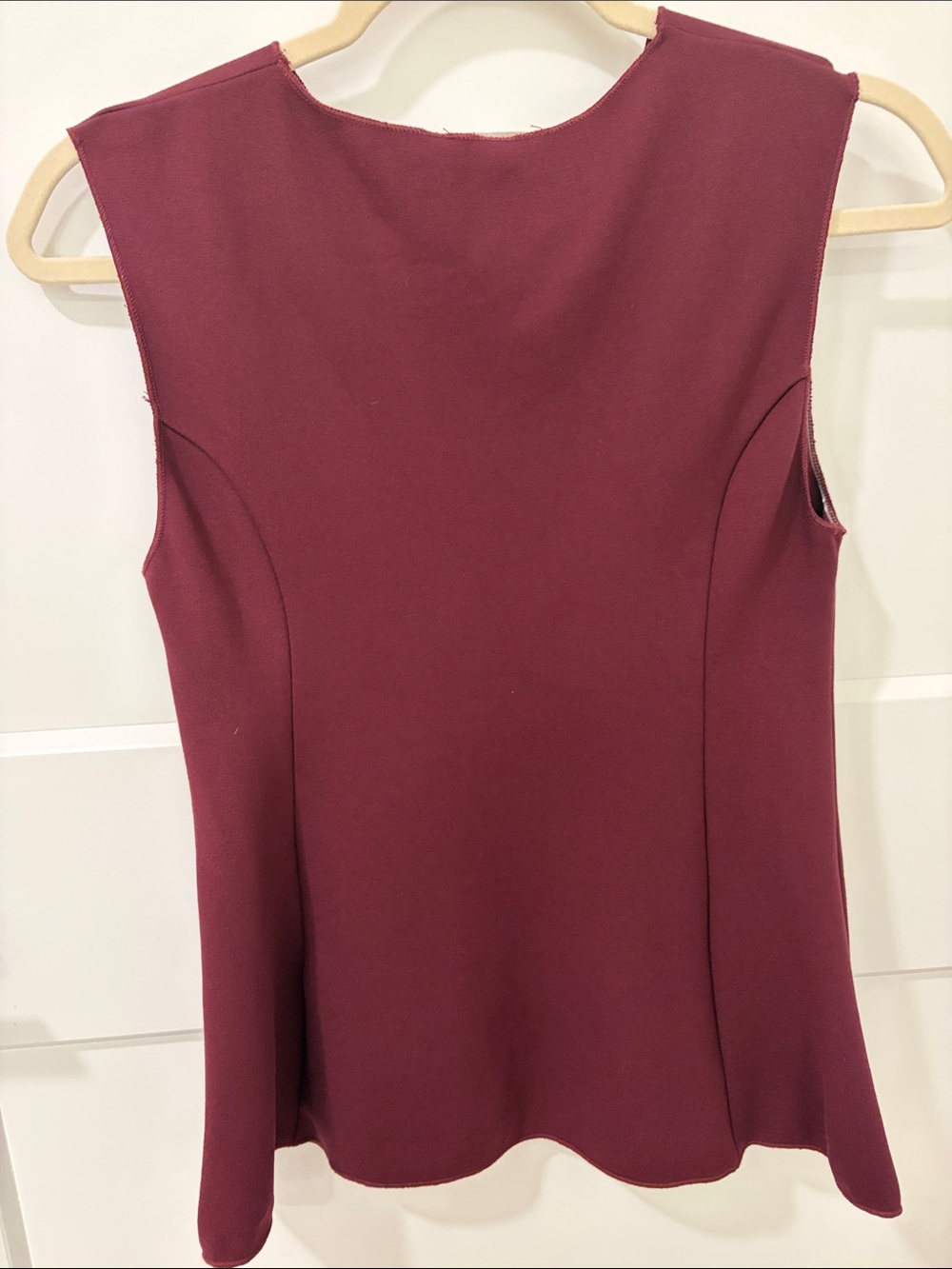 H&M Interlock Sleeveless Peplum Top in Deep Wine - Picture 5 of 5